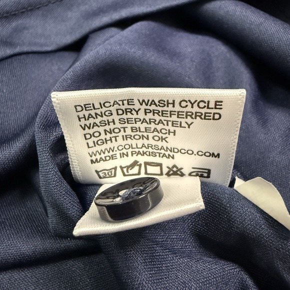 NEW Collars & Co polo mens large blue active performance stretch business casual - Picture 9 of 10